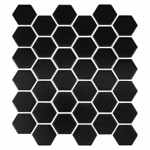 Stylish- Rad 2 in. x 2 in. Straight Edge Porcelain Honeycomb Wall & Floor Tile, Andova Tiles, Mfr#: Andova Tiles